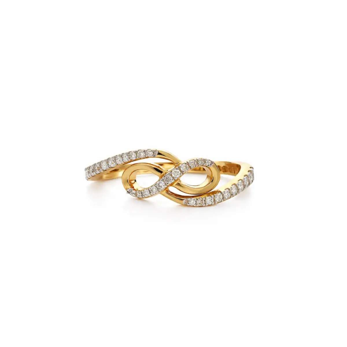 0.22 CT NATURAL DIAMOND WOMENS RING 18K GOLD